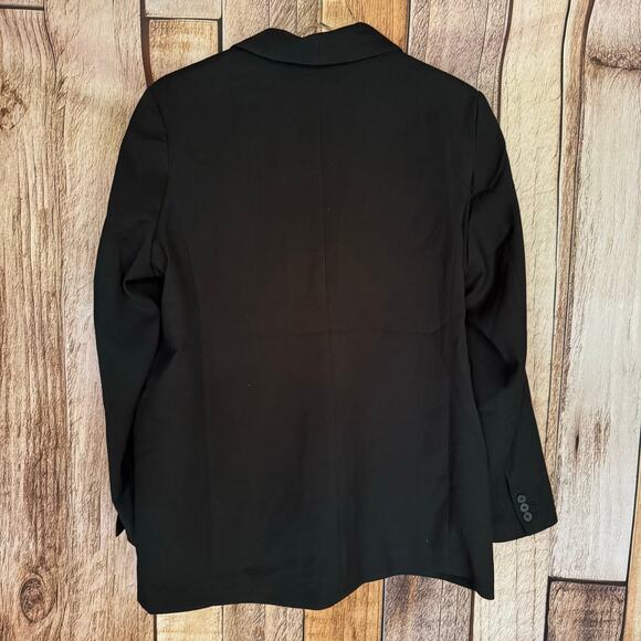 Abercrombie & Fitch Blazer Black Tailored Work Office Business Casual Large NWT - Picture 2 of 9